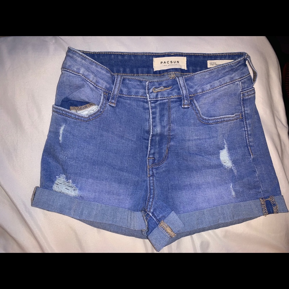 High Waisted Denim Pacsun Shorts
